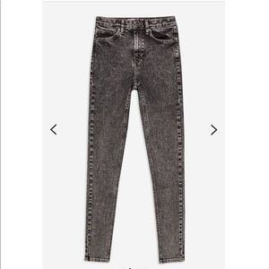 Top Shop Indigo black acid Jamie Jeans